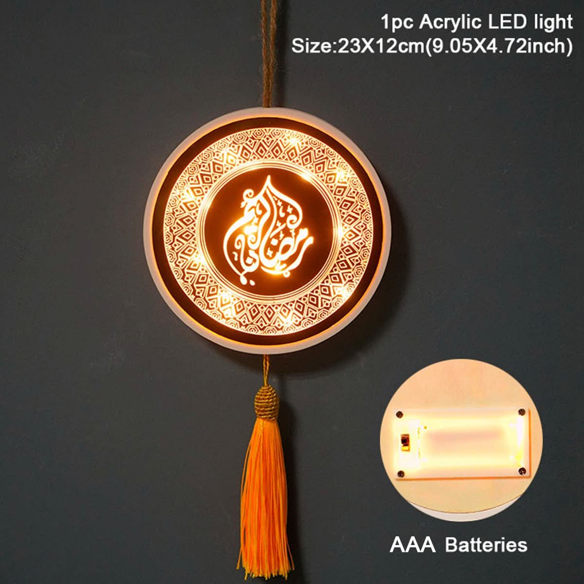 EID Mubarak Moon Star Christmas Garland LED Curtain String - Eshtree