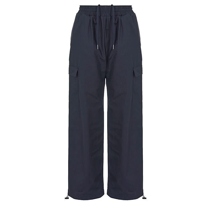 Elastic High Waisted Drawstring Casual Pants For Women - Eshtree