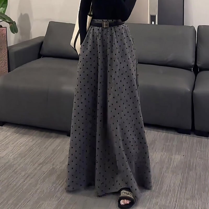 Elegant, A - line Maxi Skirt In A Vintage Gray Tone - Eshtree