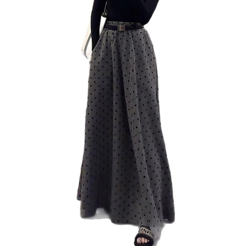Elegant, A - line Maxi Skirt In A Vintage Gray Tone - Eshtree