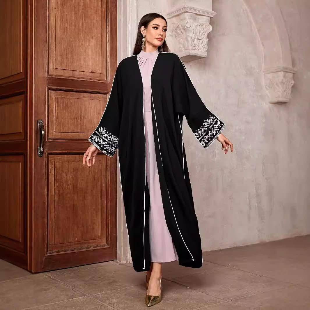 Embroidery Middle East Muslim Fashion Cardigan - Eshtree