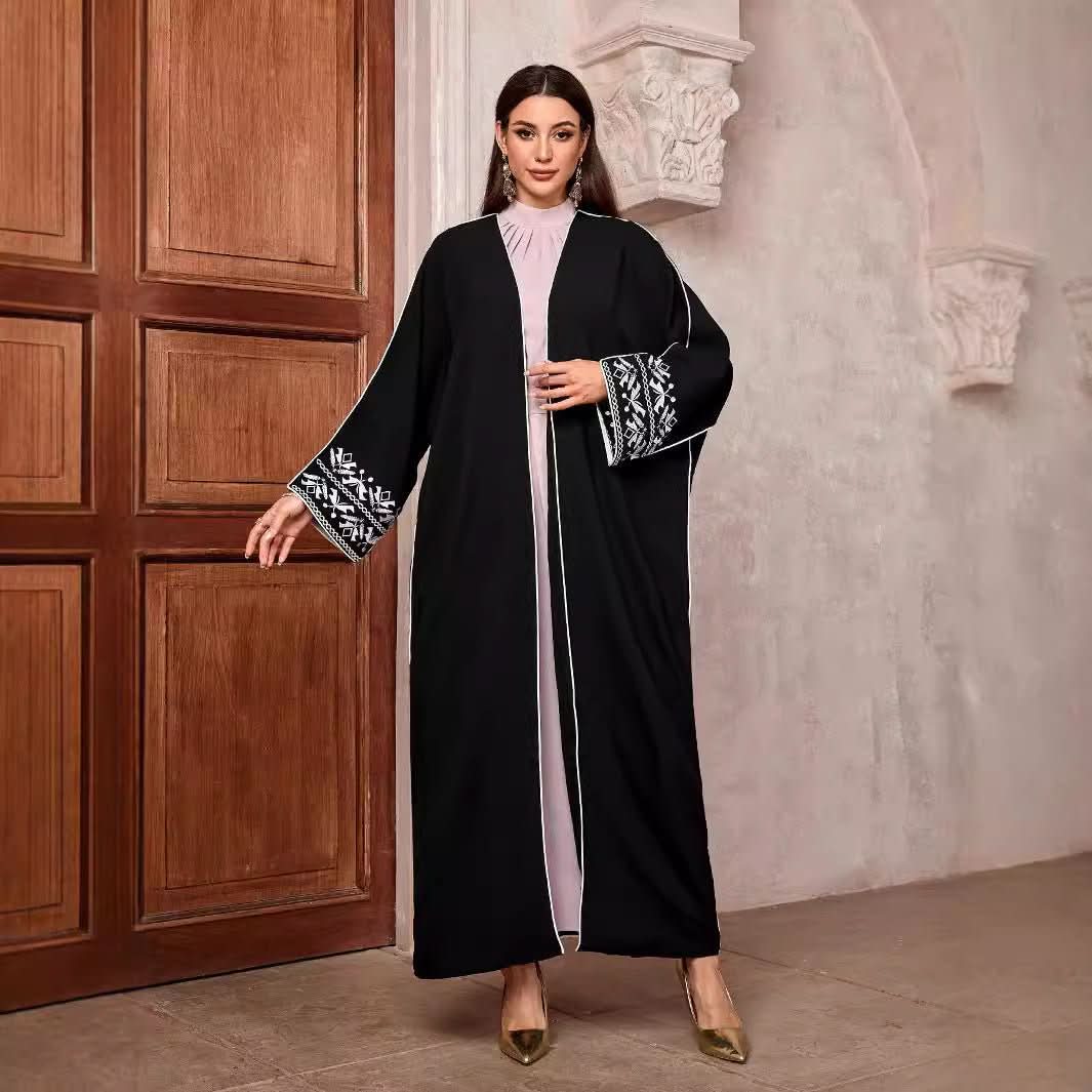 Embroidery Middle East Muslim Fashion Cardigan - Eshtree