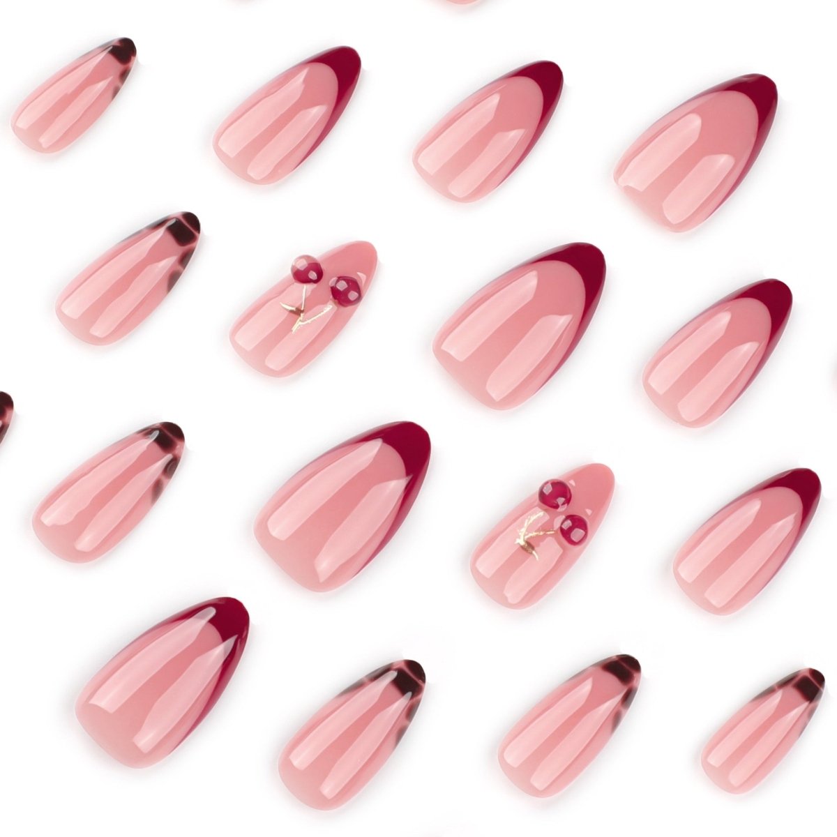 European And American Wear Nail Almond Nail Cherry Nail Tips - Eshtree