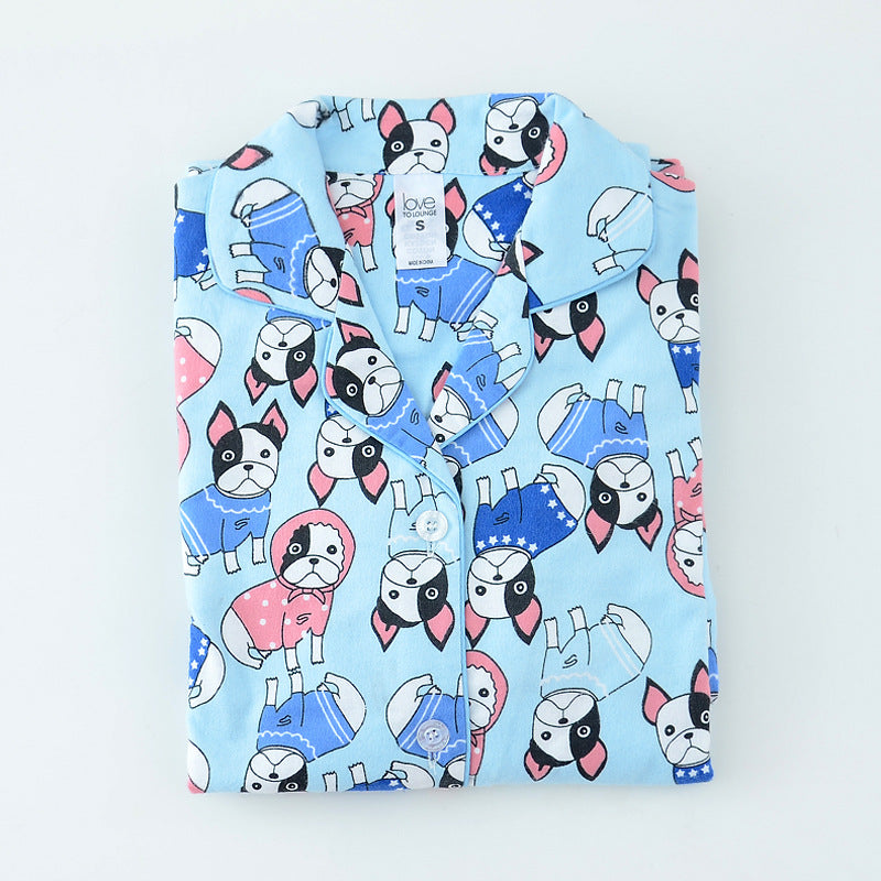 Women's Autumn And Winter Style Lively Cute Pajamas Brushed Cloth Home Wear