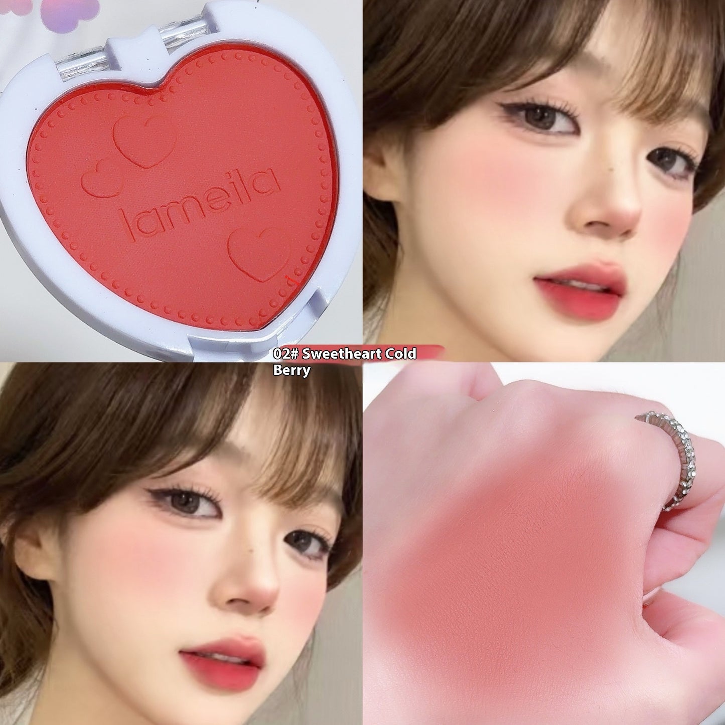 Monochrome Ice Cube Blush Ins Brightening Color Rendering Long-lasting Natural Delicate