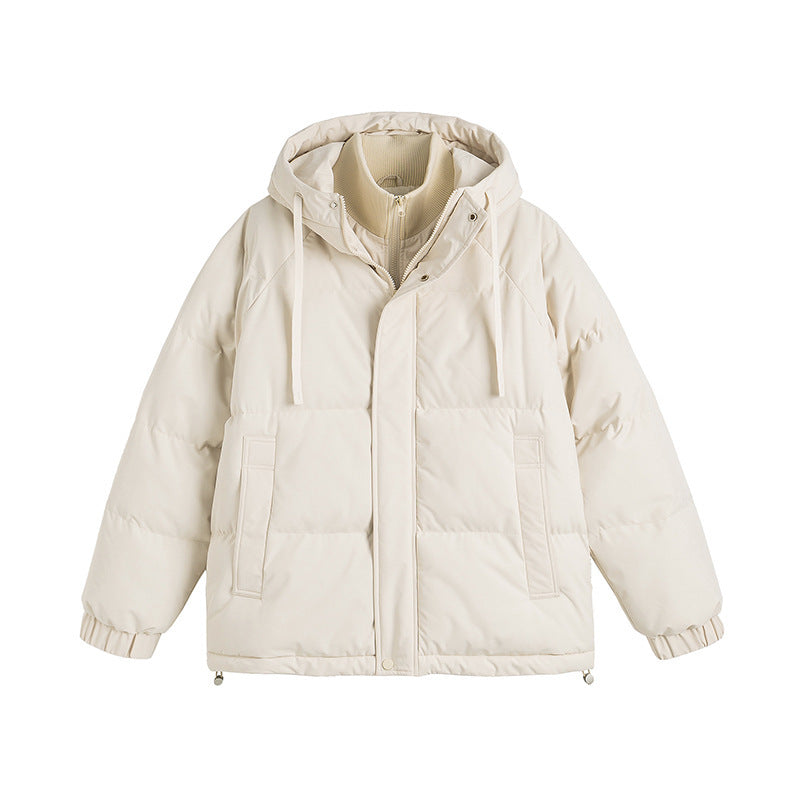 Winter Fake Two-piece Cotton-padded Coat For Men And Women Loose Cotton Jacket