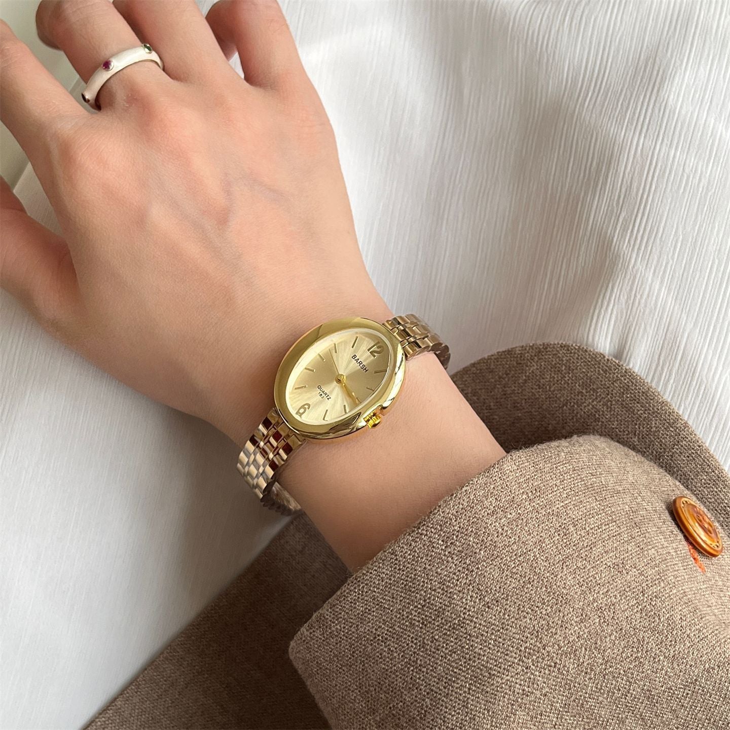 Elegant Big Diamond Watch Women's High-grade Light Luxury