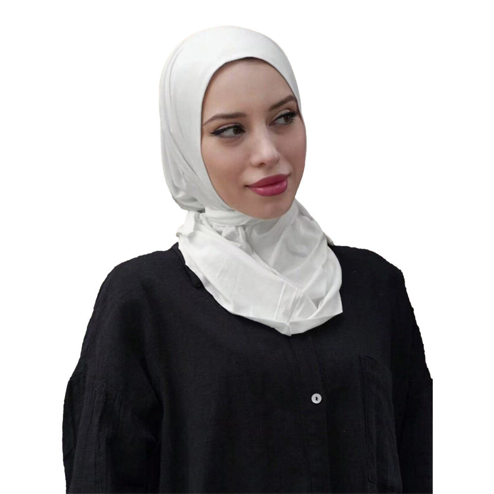 Solid Color Convenient Strap Headscarf Suit