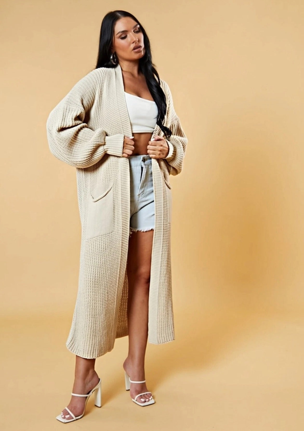 Casual Solid Color Knitwear Cross-border Plus Size Loose Long Coat Sweater