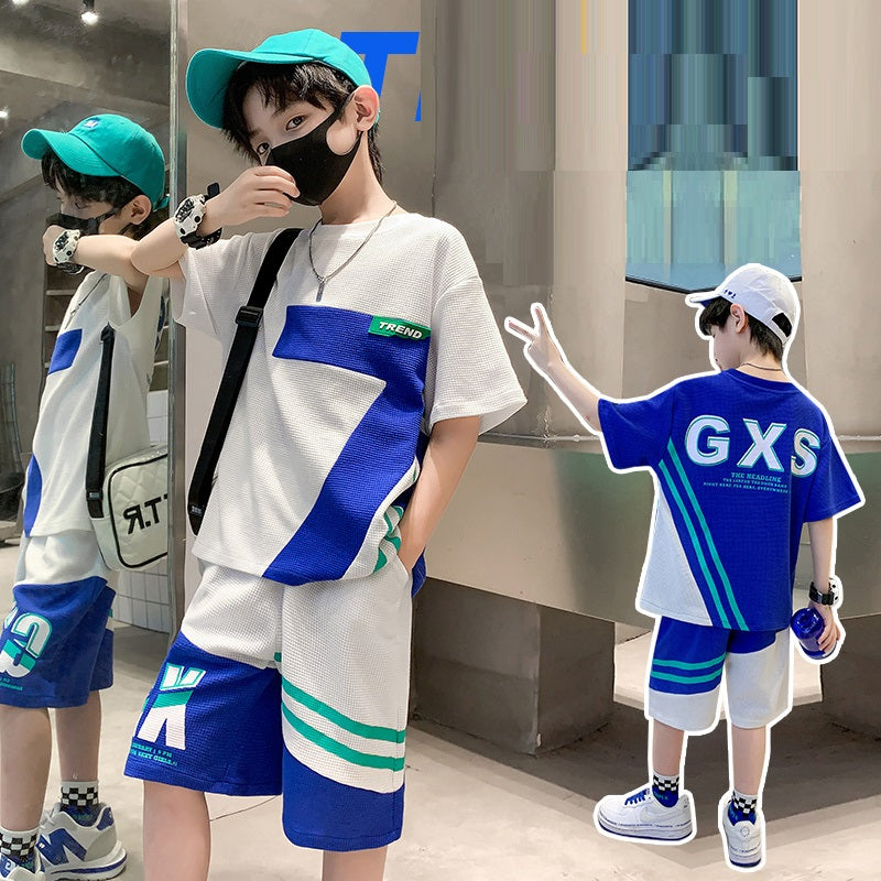 Summer Sports Big Children's Thin Short-sleeved Suit