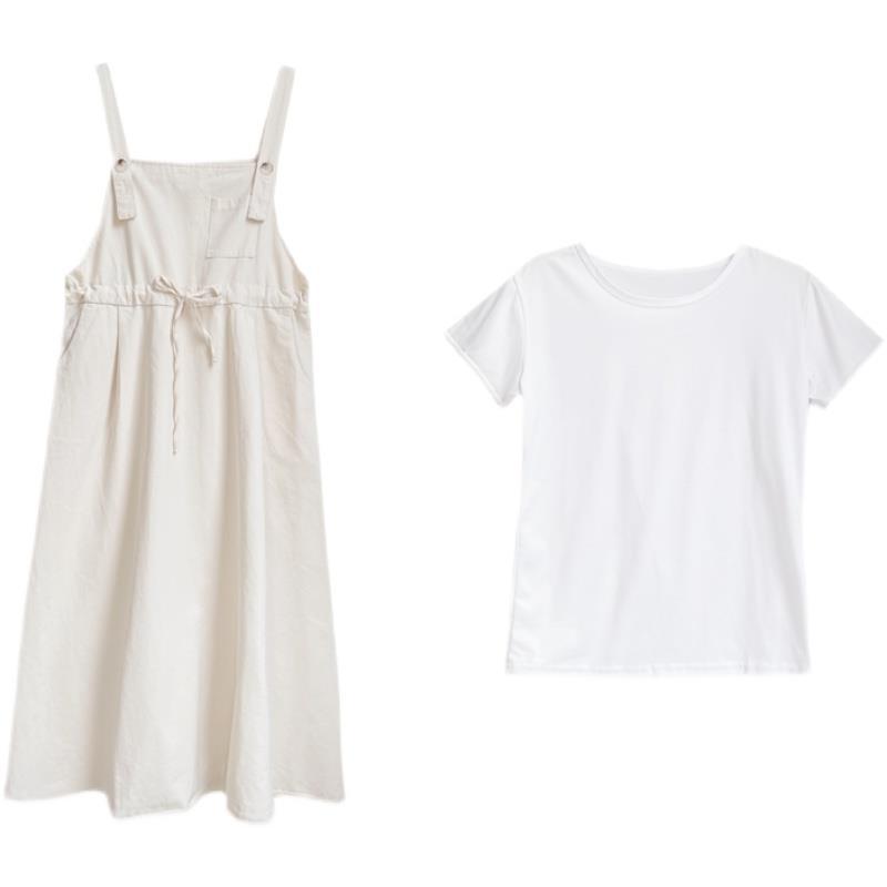 Literary And Forest Suspender Skirt College Style Dress