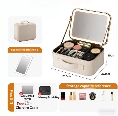 Advanced Portable Large-Capacity Divided Cosmetic Bag Makeup Case
