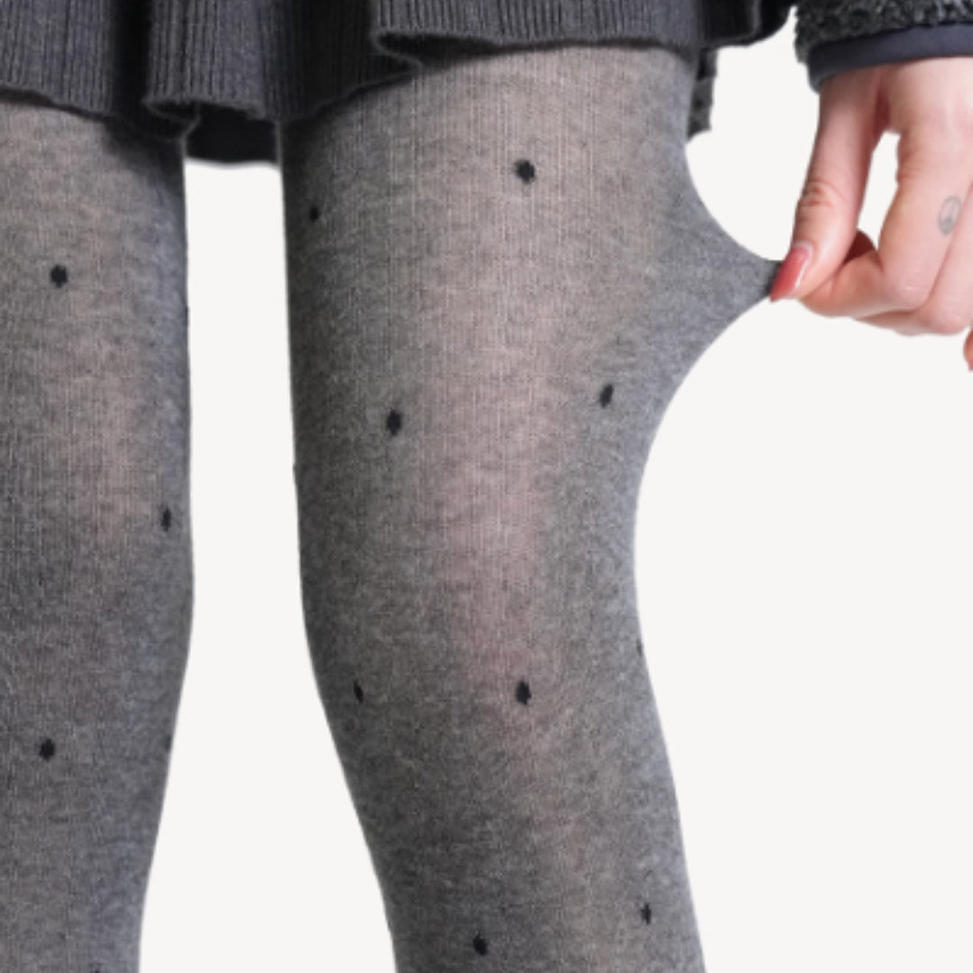 Japanese Style Sweet White Polka Dot Sheer Pantyhose