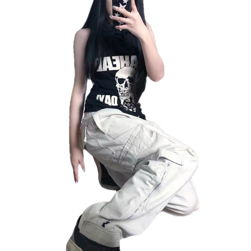 Retro Design Straight Pants For Couples Loose And Casual