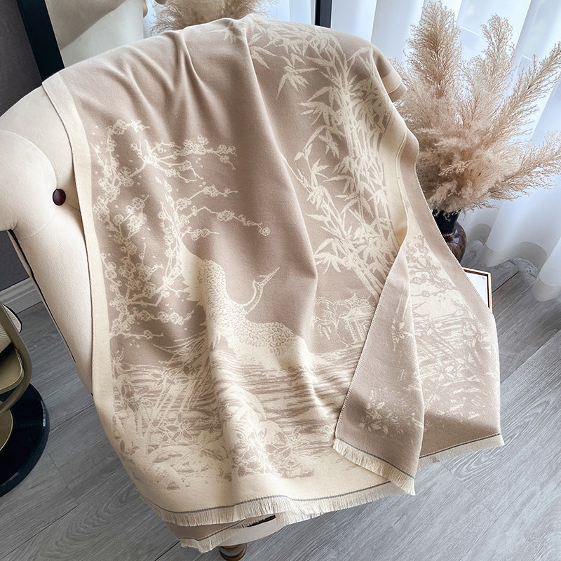 Women's All-match Ink Color Scarf Shawl