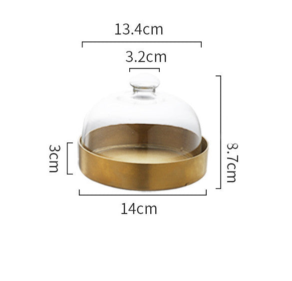 European-style Transparent Glass Cake Cover