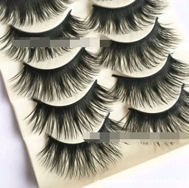 False eyelashes, thick cross section, five pairs of eyelashes - Eshtree