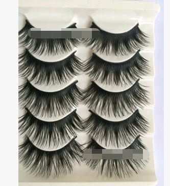 False eyelashes, thick cross section, five pairs of eyelashes - Eshtree