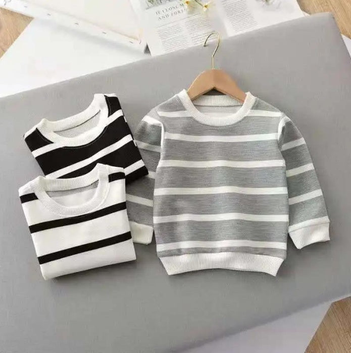 Fashion Children's Striped Pullover Long - sleeved T-shirt - Eshtree