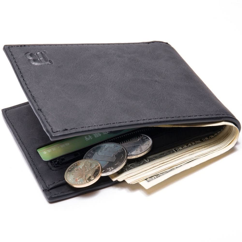 Fashion Men Wallets Mens Wallet with Coin Bag Zipper Small Money Purses New Design Dollar Slim Purse Money Clip Wallet - Eshtree