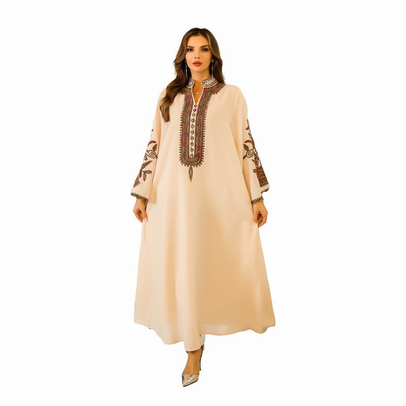 Fashion Muslim Rope Embroidered Robe Women's Clothing - Eshtree