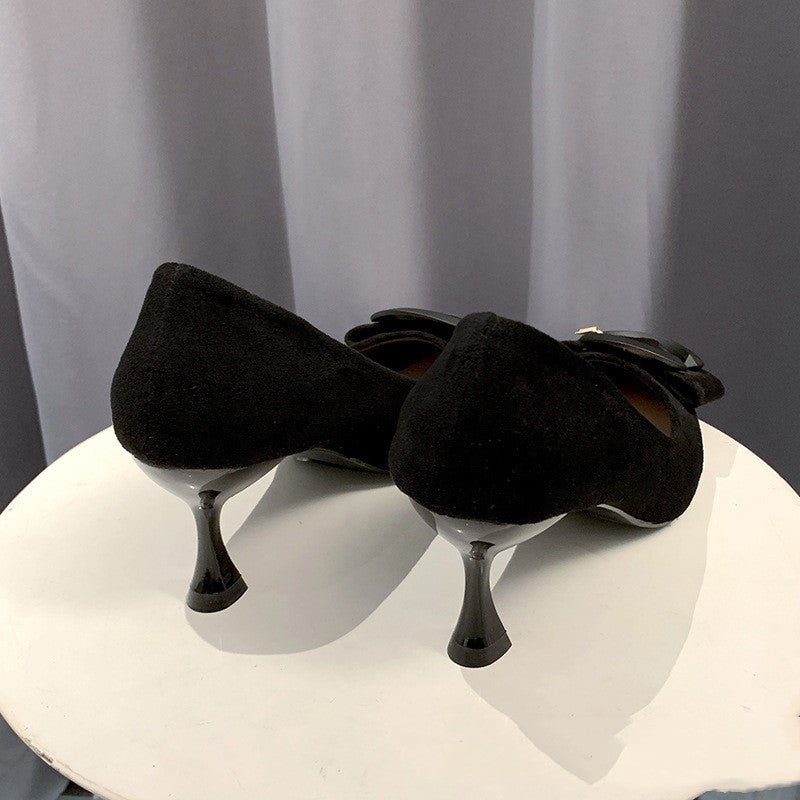 Fashion Pointed Shallow Mouth Ladies Single Stiletto Heel Women's Shoes - Eshtree