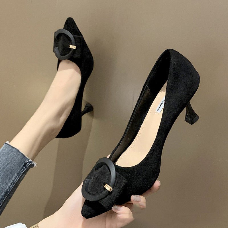 Fashion Pointed Shallow Mouth Ladies Single Stiletto Heel Women's Shoes - Eshtree
