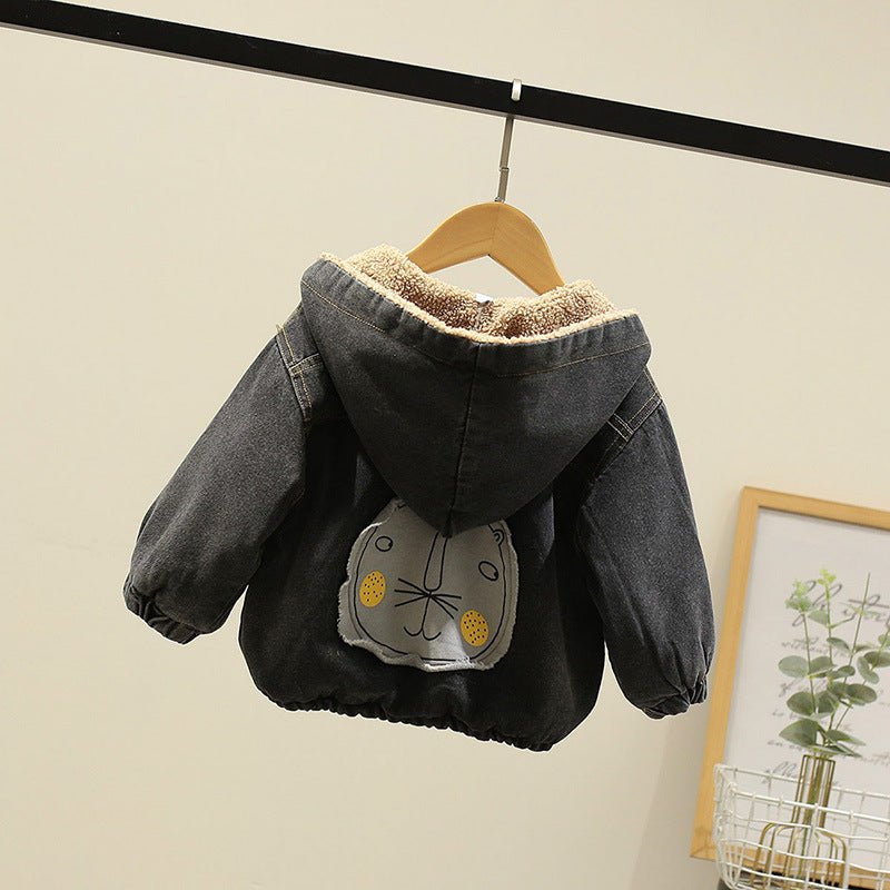 Fashion Simple Boys Thickened Casual Denim Jacket - Eshtree