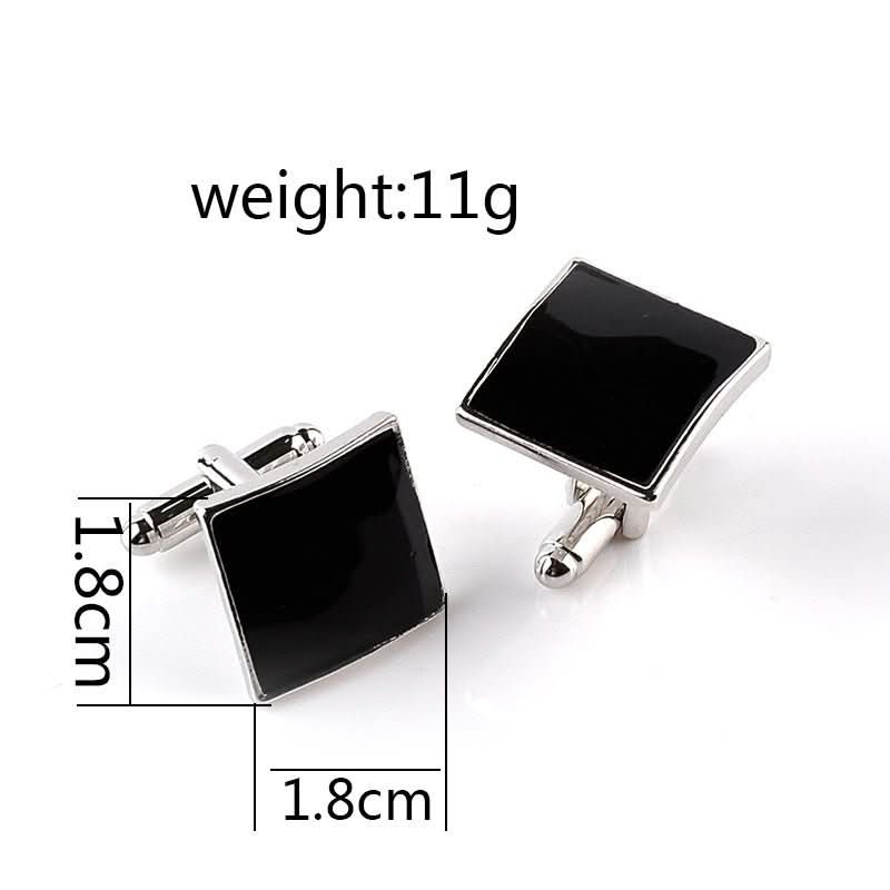 Fashion Square Oil Dripping Cufflinks Personalized Men's Shirt Cufflinks - Eshtree