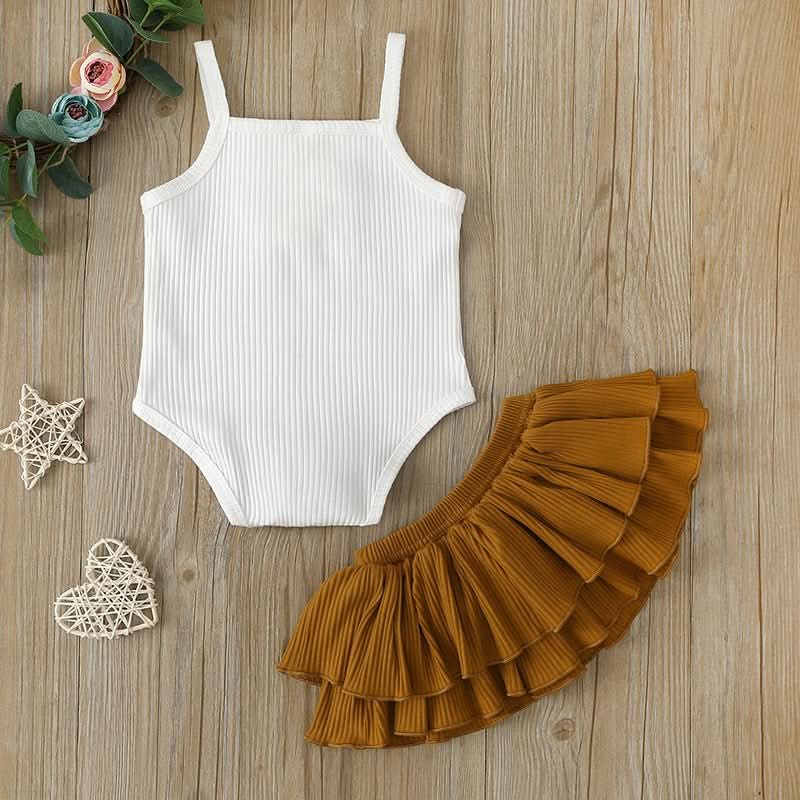 Fashion suspender jumpsuit skirt - Eshtree