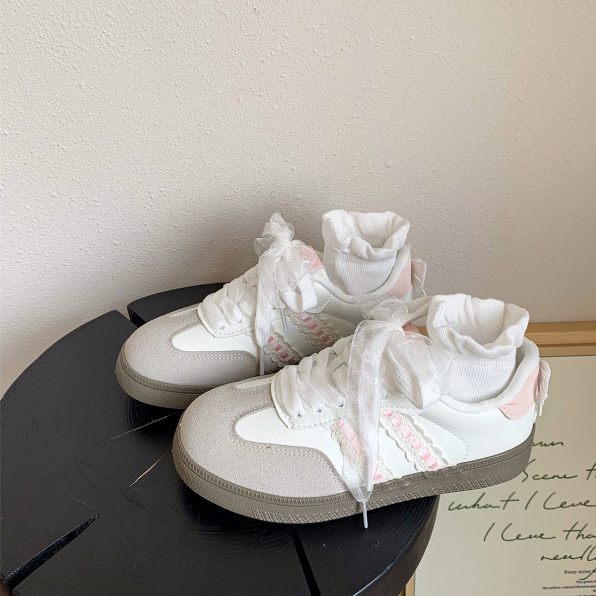 Fashionable Lace Bow - decorated Flat Casual Shoes - Eshtree