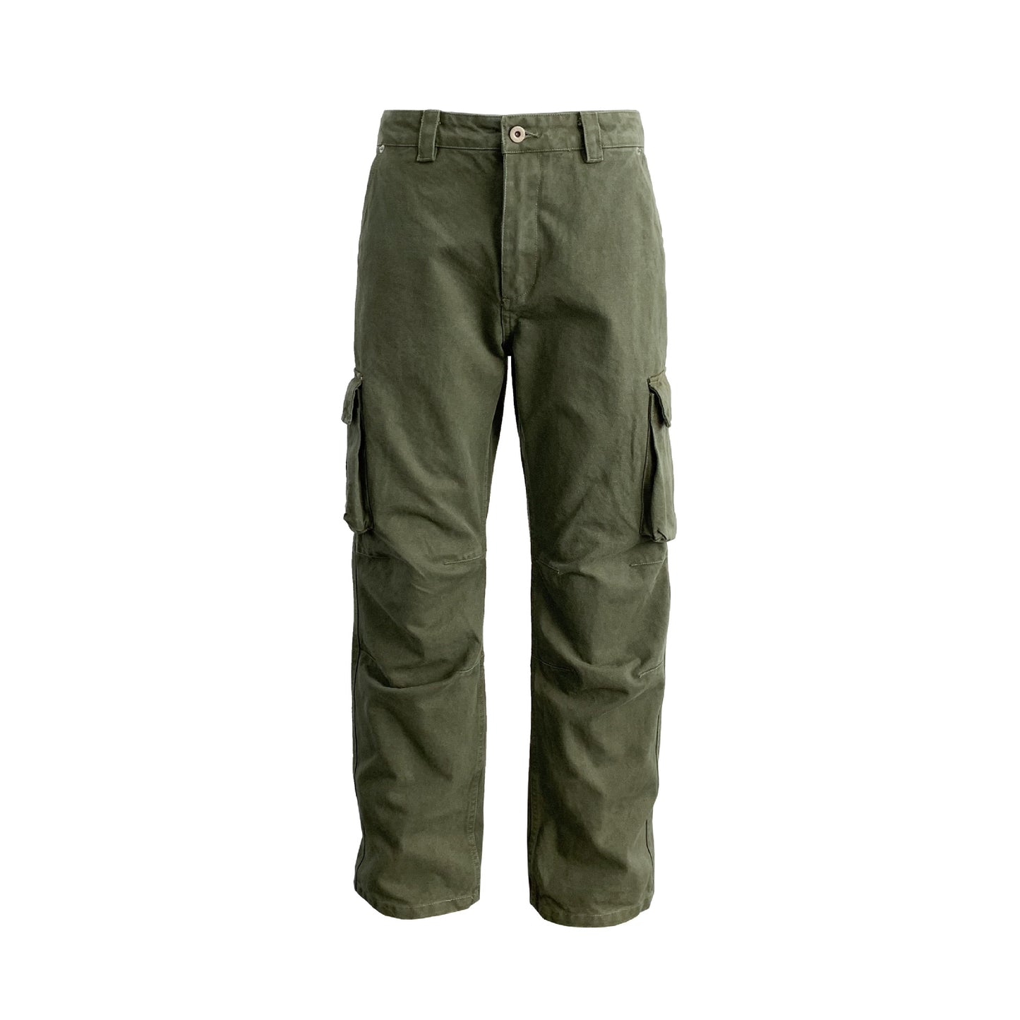 Straight-leg Relaxed-fit Washed-pocket Work Pants