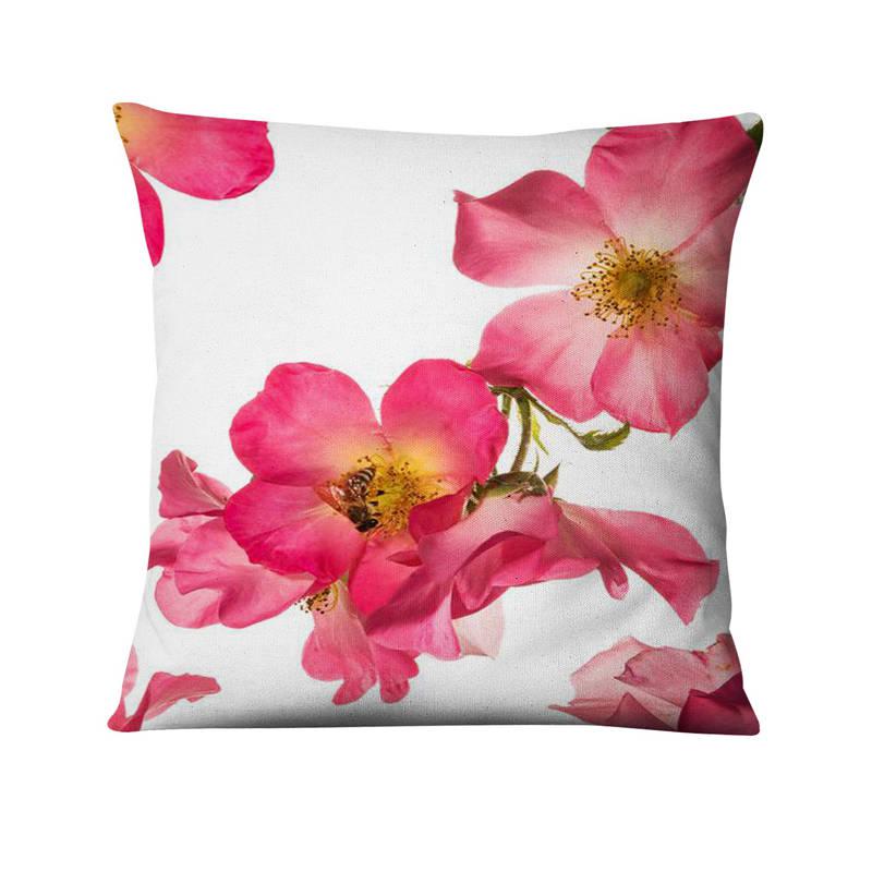 Floral Digital Print Pillowcase Green Plant Cushion Cover