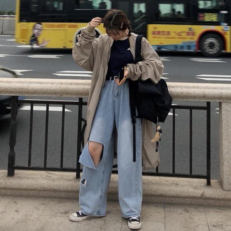 High Waist Loose All-match Chic Student Wide-leg Trousers