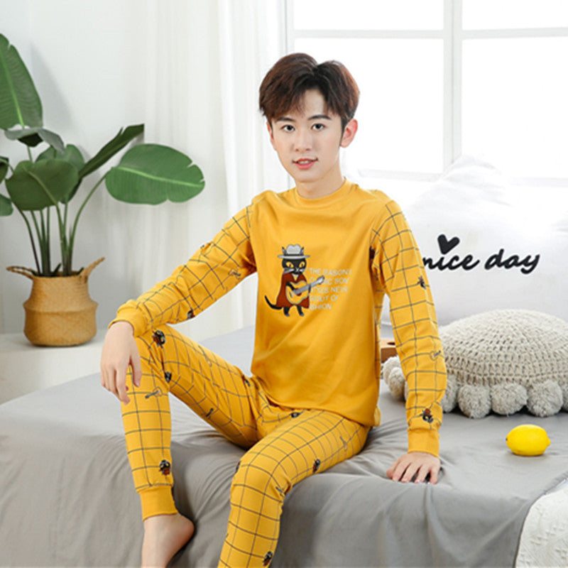 Children's Pajamas Cotton Boys' Base Teen Underwear Suit