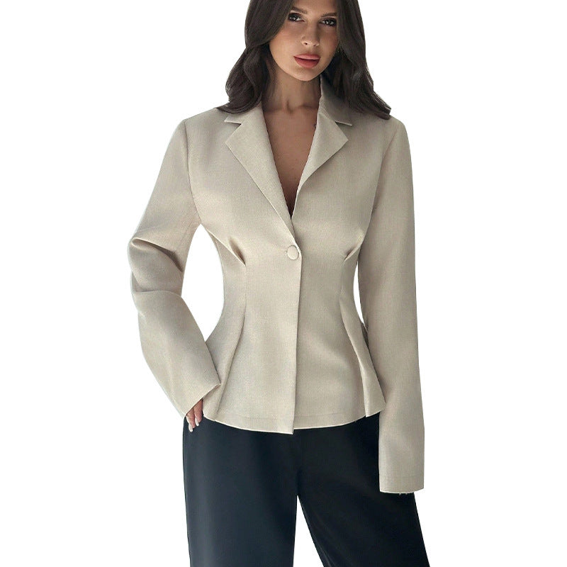 Small Suit Women's European And American Solid Color Coat