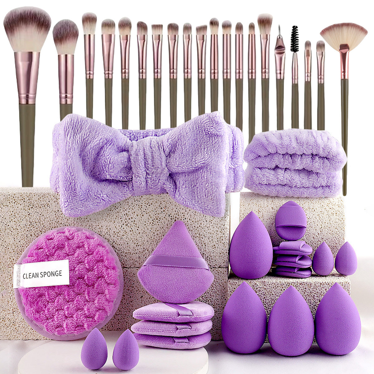 40pcs Beauty Tools Major Combination Suit Face Wash Makeup Full Set