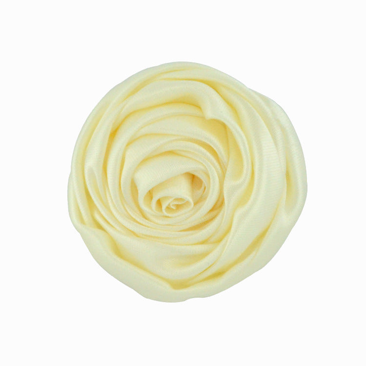 Rose Three-dimensional Bud Satin Fabric Flower Corsage Bridal Bouquet Ornament Accessories