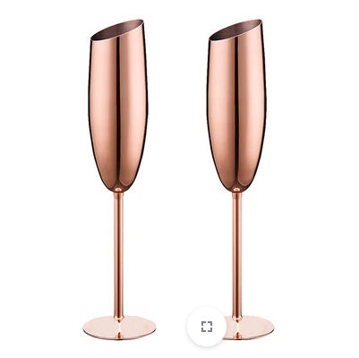Champagne glass stainless steel goblet