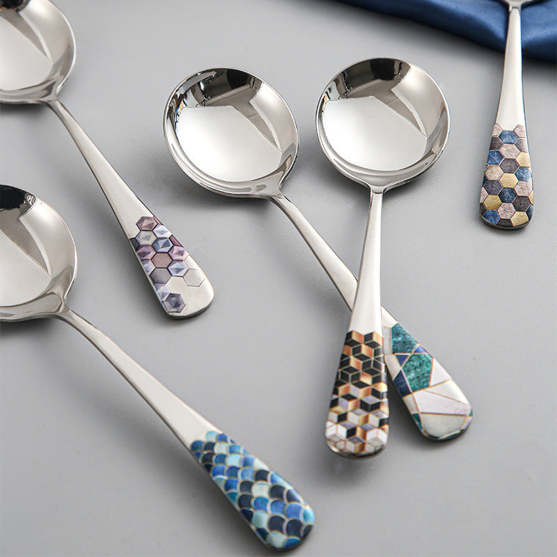 Stainless Steel Creative And Minimalist Household Soup Spoon
