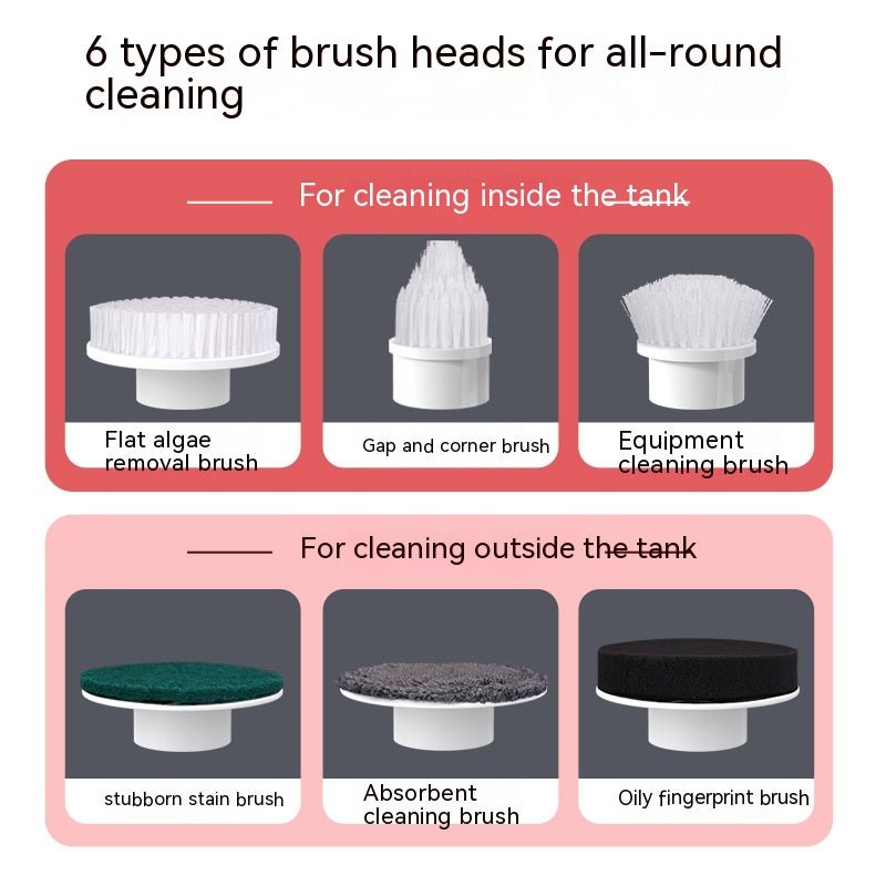 Fish Tank Long Handle Electric Cleaning Brush - Eshtree