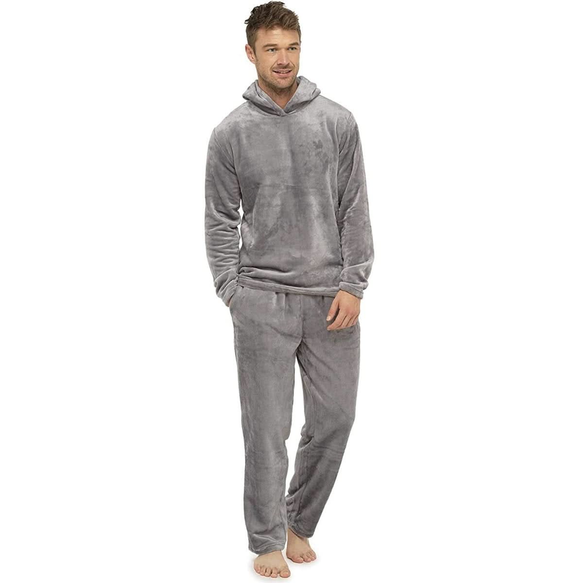 Flannel Grey Simple Home Men's Pajamas - Eshtree