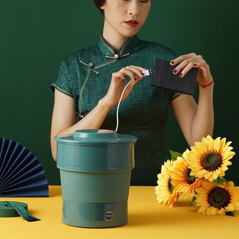 Folding Washing Machine Portable Ultrasonic Cleaner Underwear Socks Artifact Small Mini Laundry Machine - Eshtree