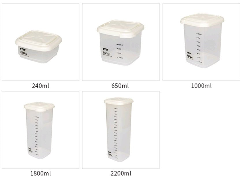 Food sealed cans can measure kitchen plastic transparent refrigerator storage box grain cereal storage box - Eshtree