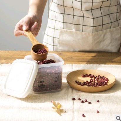 Food sealed cans can measure kitchen plastic transparent refrigerator storage box grain cereal storage box - Eshtree