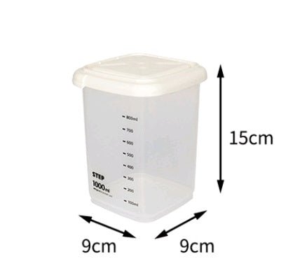 Food sealed cans can measure kitchen plastic transparent refrigerator storage box grain cereal storage box - Eshtree
