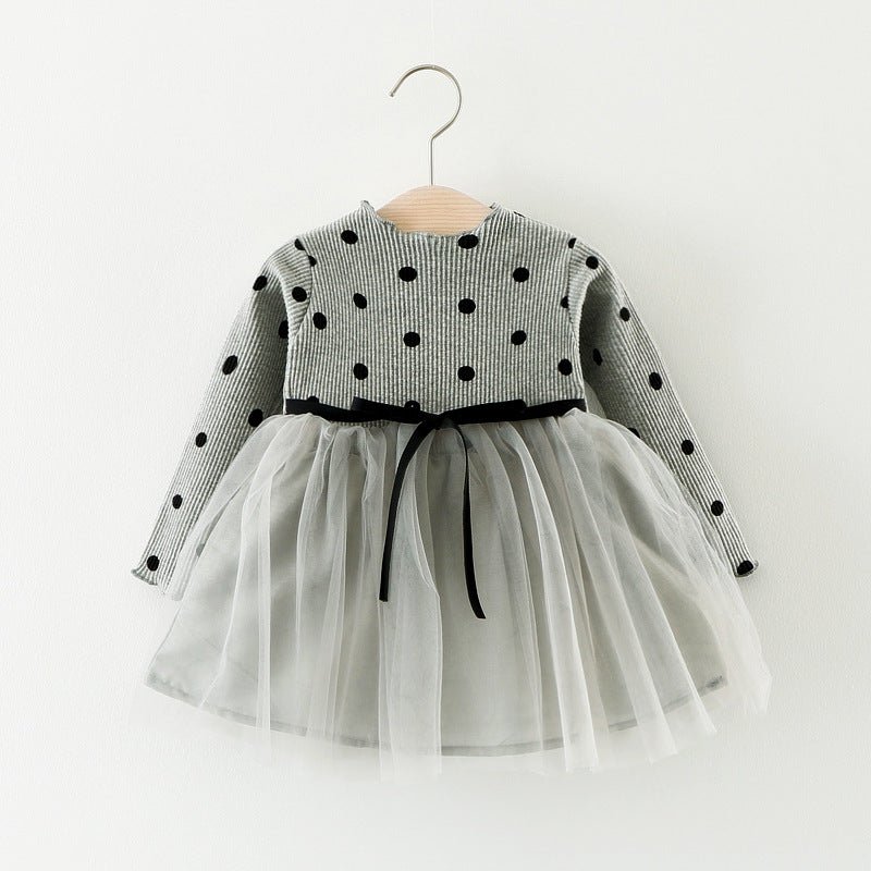 Foreign Children Years Of Foreign Trade Explosion Of Baby Cotton Long Sleeved Dress Korean Princess Dress Girls. - Eshtree