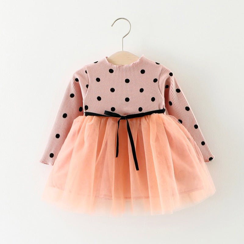 Foreign Children Years Of Foreign Trade Explosion Of Baby Cotton Long Sleeved Dress Korean Princess Dress Girls. - Eshtree