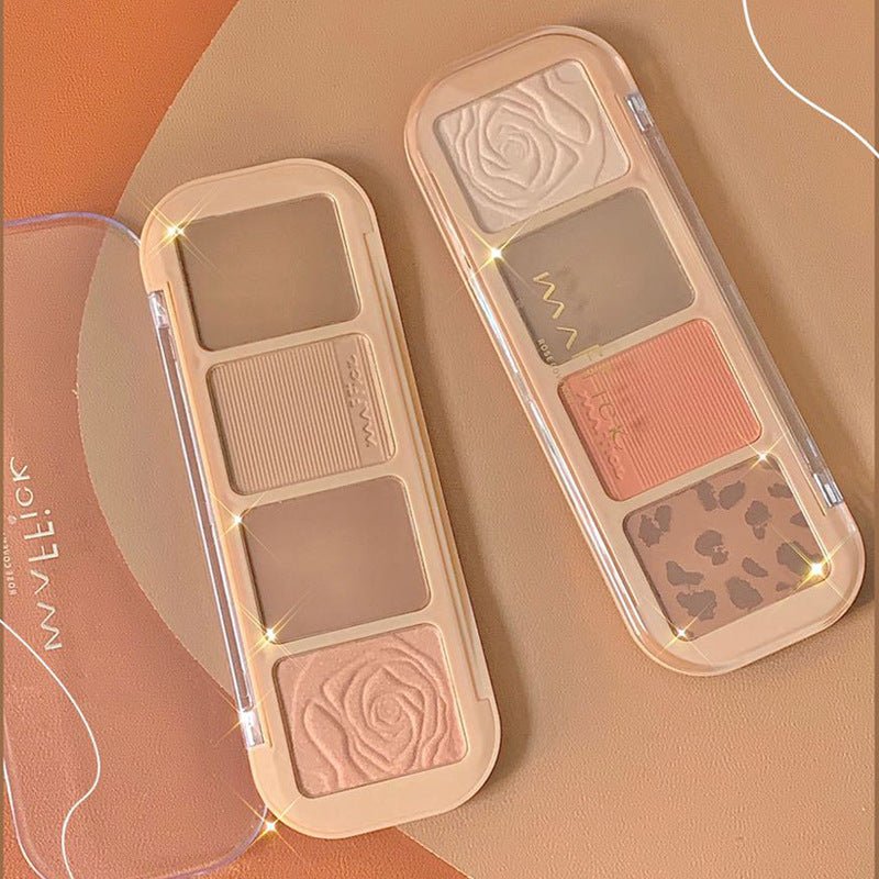 Four Color Highlight Powder Blusher Eye Shadow Plate - Eshtree