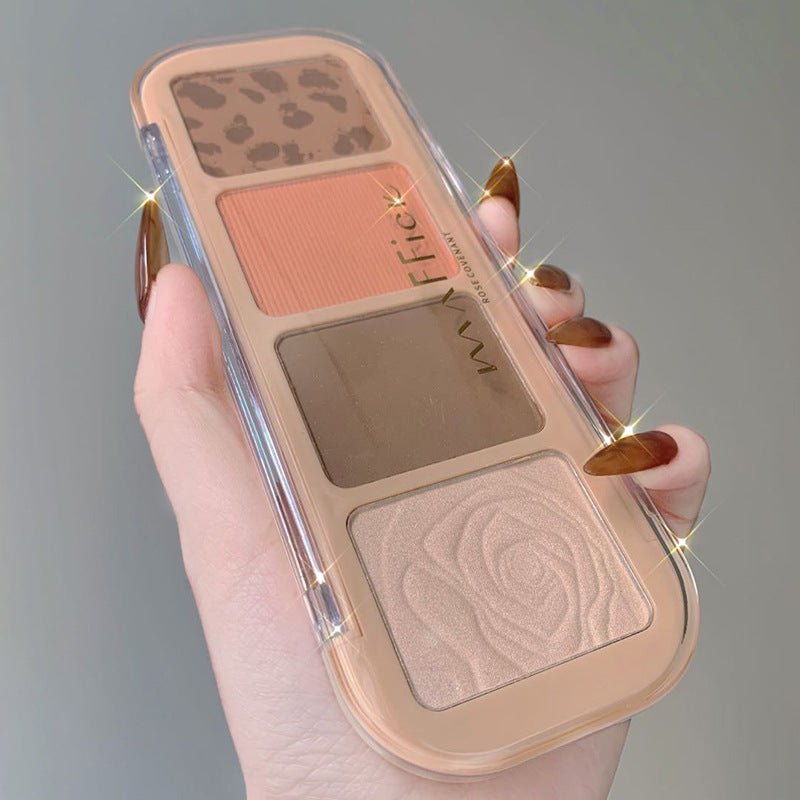 Four Color Highlight Powder Blusher Eye Shadow Plate - Eshtree